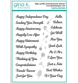Gina K. Designs Essential Greetings Stamp