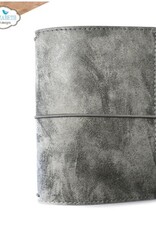 Elizabeth Craft Designs Stonewashed Grey Passport - Art Journal size (4.9” x 3.5” / 124mm x 89mm)