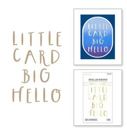Spellbinders Little Card Big Hello - Hot Foil Plates