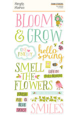 Simple Stories Tea Garden - Foam Stickers