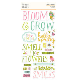 Simple Stories Tea Garden - Foam Stickers