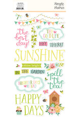 Simple Stories Tea Garden - Foam Stickers