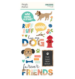 Simple Stories Fur Baby Dog - Foam Stickers