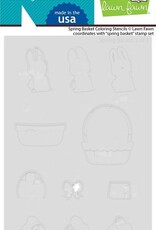 Lawn Fawn Spring Basket - Stamp, Lawn Cuts and Coloring Stencils