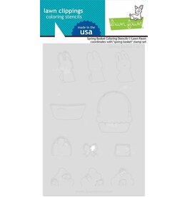 Lawn Fawn Spring Basket - Stamp, Lawn Cuts and Coloring Stencils