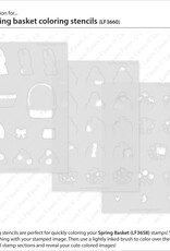 Lawn Fawn Spring Basket - Stamp, Lawn Cuts and Coloring Stencils
