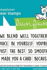Lawn Fawn treat cart sentiment add-on stamp: smoothies 'n juice