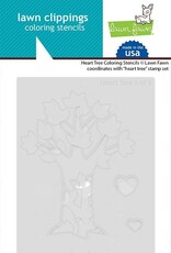 Lawn Fawn Heart Tree - Stamp and Coloring Stencils