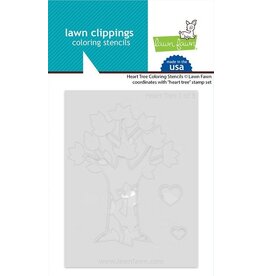 Lawn Fawn Heart Tree - Stamps and Coloring Stencils