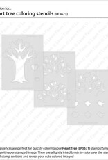 Lawn Fawn Heart Tree - Stamps and Coloring Stencils