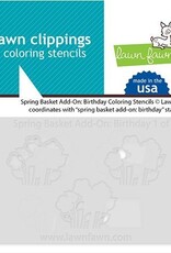 Lawn Fawn Spring Basket Add-On: Birthday Stamp, Lawn Cuts and Coloring Stencils