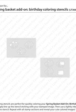 Lawn Fawn Spring Basket Add-On - Birthday Stamps, Lawn Cuts and Coloring Stencils