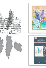 Spellbinders Collaged Birds Collection by Dina Wakely-Feathered Dream BetterPress Plates & Die Set