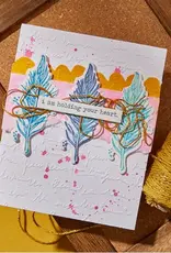 Spellbinders Collaged Birds Collection by Dina Wakely-Feathered Dream BetterPress Plates & Die Set
