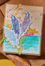Spellbinders Collaged Birds Collection by Dina Wakely-Feathered Dream BetterPress Plates & Die Set