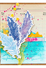 Spellbinders Collaged Birds Collection by Dina Wakely-Feathered Dream BetterPress Plates & Die Set