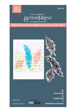 Spellbinders Collaged Birds Collection by Dina Wakely-Feathered Dream BetterPress Plates & Die Set