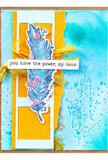 Spellbinders Collaged Birds Collection by Dina Wakely-Holding Your Heart Sentiments BetterPress Plates & Die Set