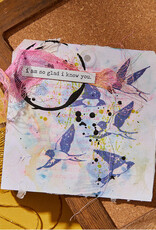 Spellbinders Collaged Birds Collection by Dina Wakely-Holding Your Heart Sentiments BetterPress Plates & Die Set