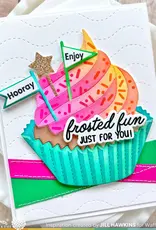 Waffle Flower Cupcake Topper Additions Stamp Set