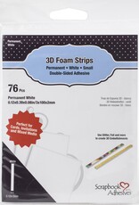 Scrapbook Adhesives 3D Foam Strips -small  white