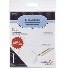 Scrapbook Adhesives 3D Foam Strips -small  white