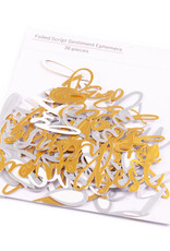 PINKFRESH STUDIO Foiled Scripted Sentiment Ephemera