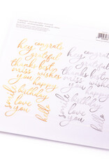 PINKFRESH STUDIO Foiled Scripted Sentiment Ephemera