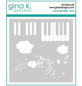 Gina K. Designs Life is the Song Stencil