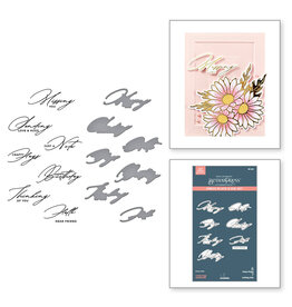 Spellbinders Crafty Hugs Sentiments - Press Plates and Dies