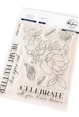 PINKFRESH STUDIO Butterflies in Bloom Stamp, Die and Stencil