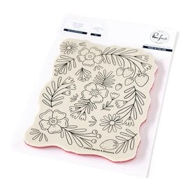 PINKFRESH STUDIO Berries & Blossoms Cling Stamp, Die and Stencil