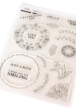 PINKFRESH STUDIO Floral Kaleidoscope Stamp, Die and Stencil