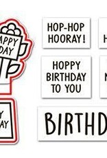 Lawn Fawn Spring Basket Add-On: Birthday Stamp, Lawn Cuts and Coloring Stencils