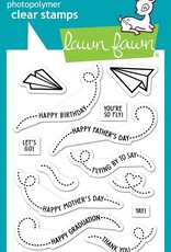 Lawn Fawn Just Plane Awesome Sentiment Trails - Stamp and Lawn Cuts
