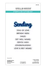 Spellbinders Sending Smiles Sentiments Stamp and Dies