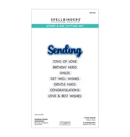 Spellbinders Sending Smiles Sentiments Stamp and Dies