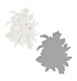 Spellbinders Hexi-Gem Blooms - Hot Foil Plate