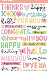 Doodlebug Design Butterfly Kisses - Puffy Words Stickers