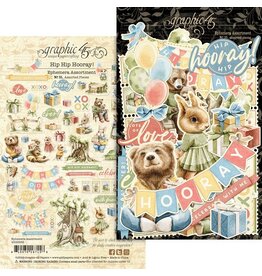Graphic 45 Hip Hip Hooray Ephemera Set