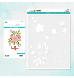 Spellbinders Hello Blooms Stencil & Die Set