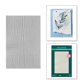 Spellbinders Lined Corners 3D Embossing Folder