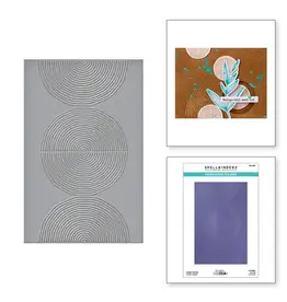 Spellbinders Embossing Folder - Lined Circles by Dina Wakley