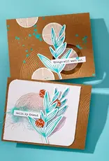 Spellbinders Embossing Folder - Lined Circles by Dina Wakley