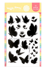 Waffle Flower Postage Collage Wild Butterflies - Stamp