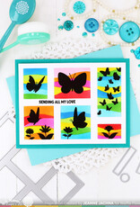 Waffle Flower Postage Collage Wild Butterflies - Stamp