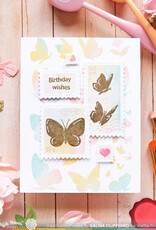 Waffle Flower Postage Collage Wild Butterflies - Stamp