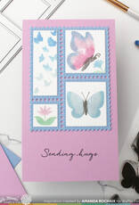 Waffle Flower Postage Collage Wild Butterflies - Stamp