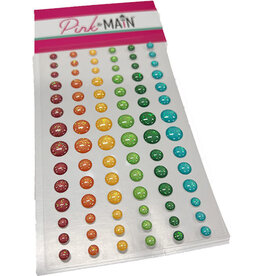 Pink & Main Floral Hearts Glitter Enamel Dots