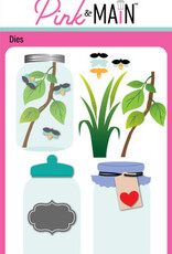 Pink & Main Jar with Lids and Labels - Dies